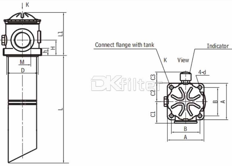 TFA-160 x 80LC Leemin Suction Filter Housing Equivalent